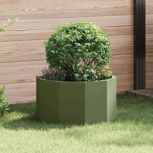 Pflanzkübel Olive Grün Stahl 60x60x35cm