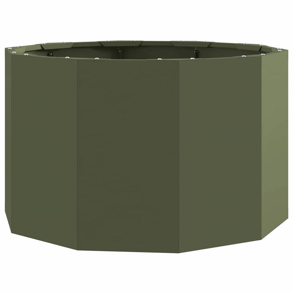Pflanzkübel Olive Grün Stahl 60x60x35cm