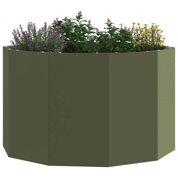 Pflanzkübel Olive Grün Stahl 60x60x35cm