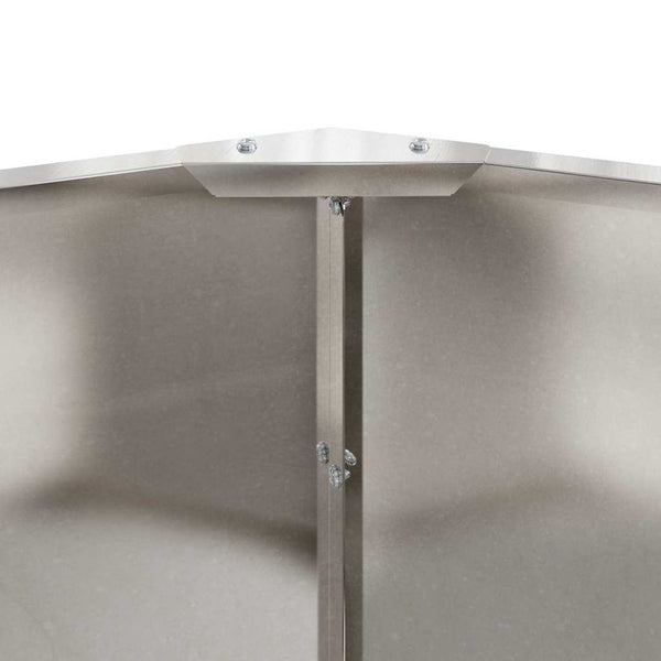 Edelstahl Pflanzkübel Silber 60x60x35 cm