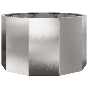 Edelstahl Pflanzkübel Silber 60x60x35 cm
