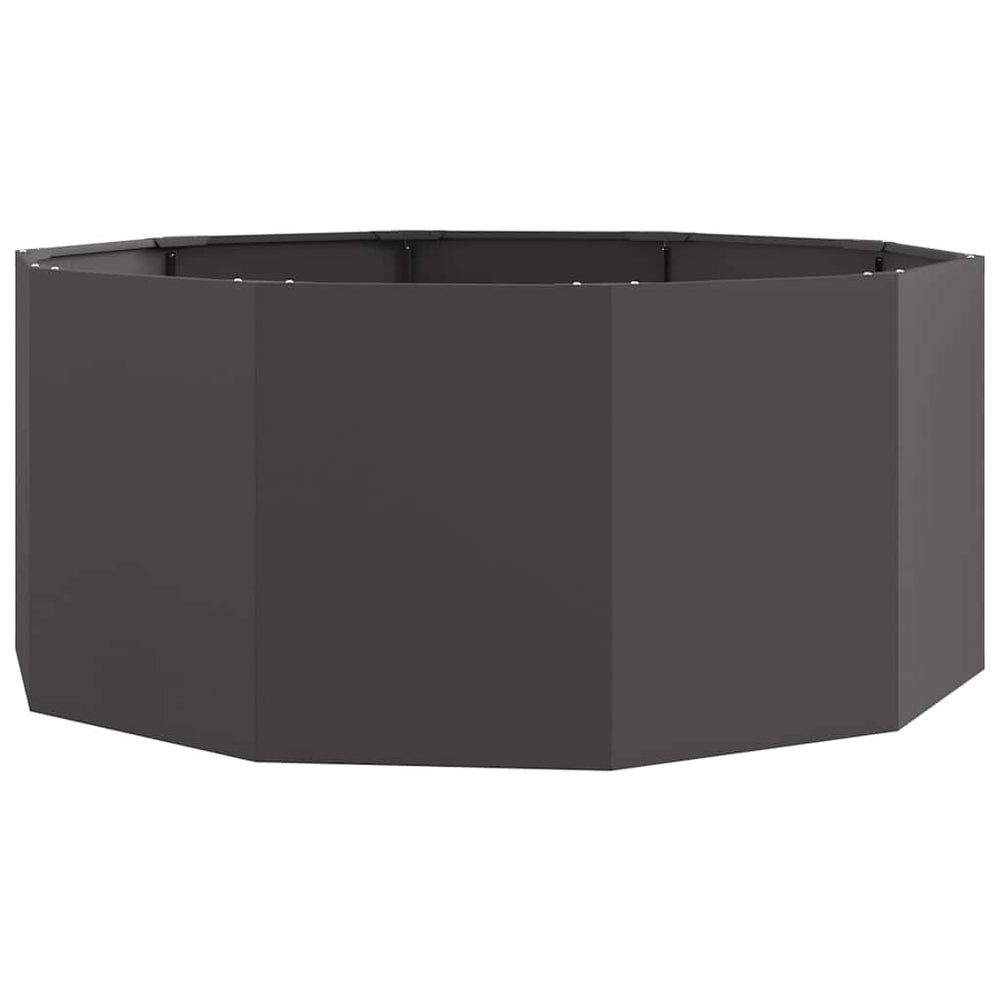 Schwarzer Stahl Pflanzkübel 120x120x50cm