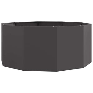 Schwarzer Stahl Pflanzkübel 120x120x50cm