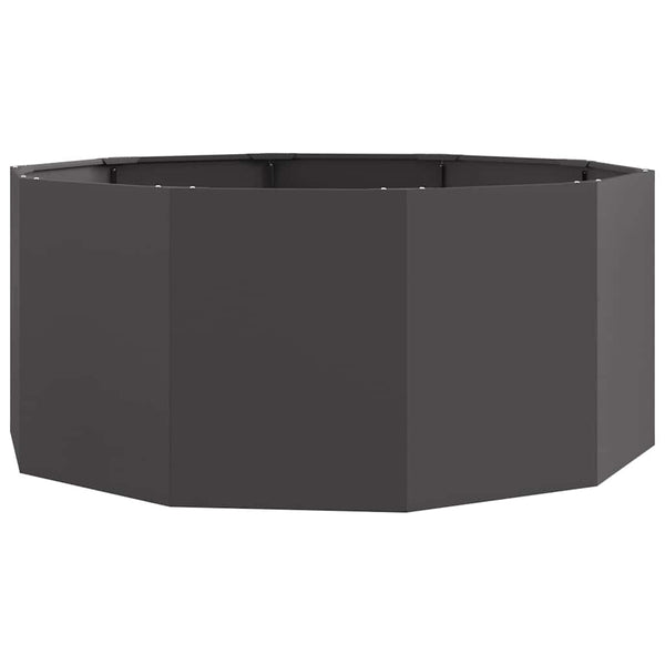 Schwarzer Stahl Pflanzkübel 120x120x50cm