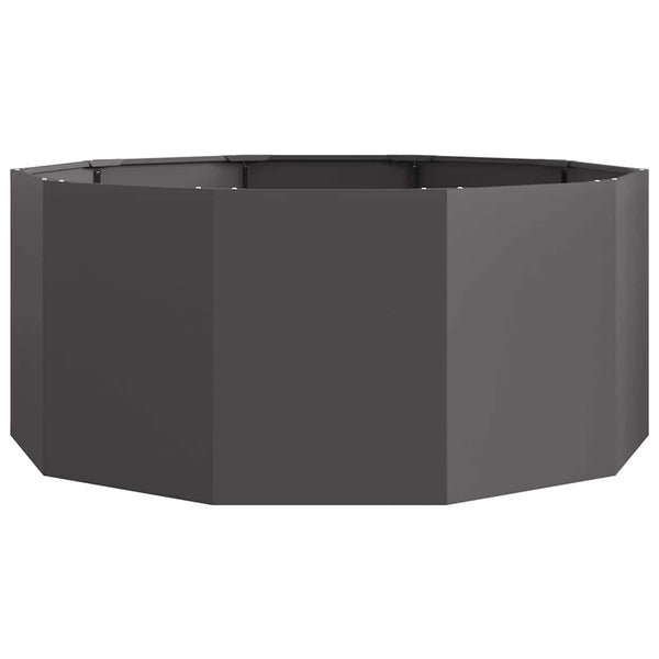 Schwarzer Stahl Pflanzkübel 120x120x50cm