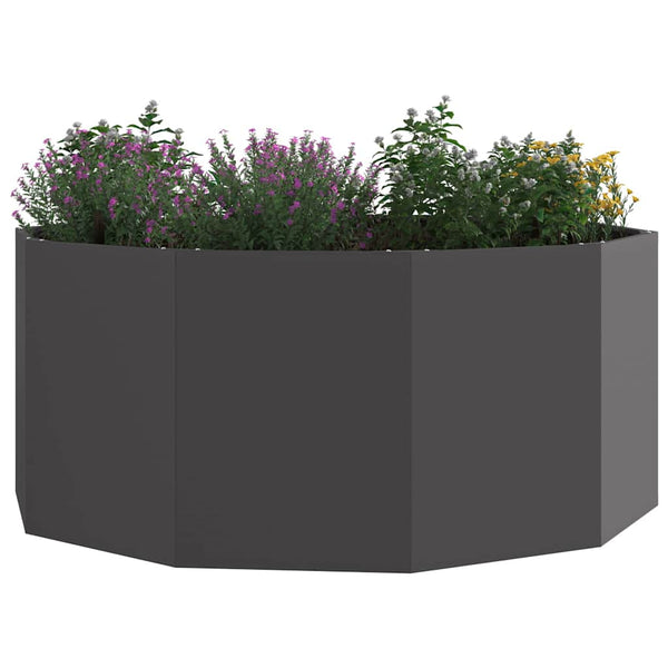 Schwarzer Stahl Pflanzkübel 120x120x50cm