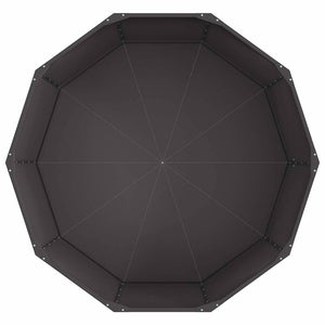 Schwarzer Stahl Pflanzkübel 120x120x50cm