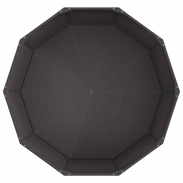Schwarzer Stahl Pflanzkübel 120x120x50cm