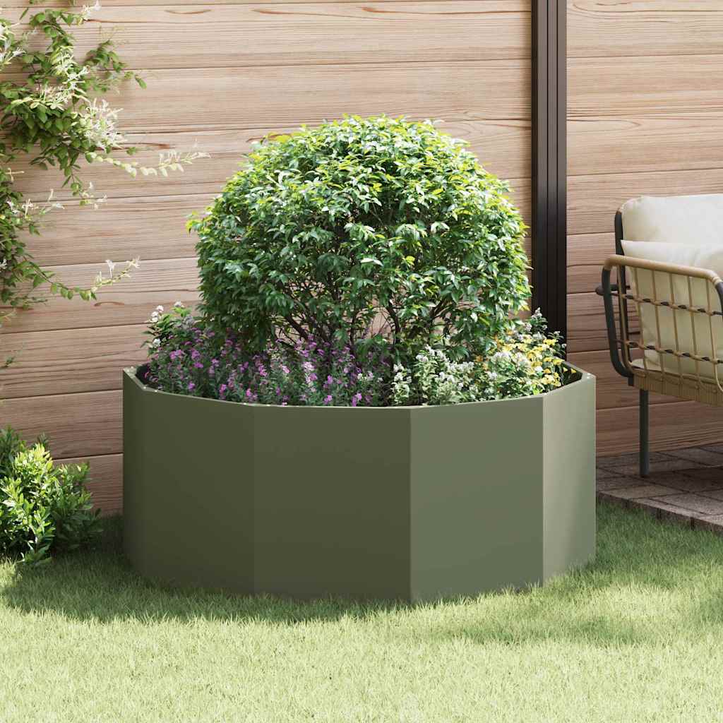 Pflanzkübel Stahl Olive Grün 120x120x50cm