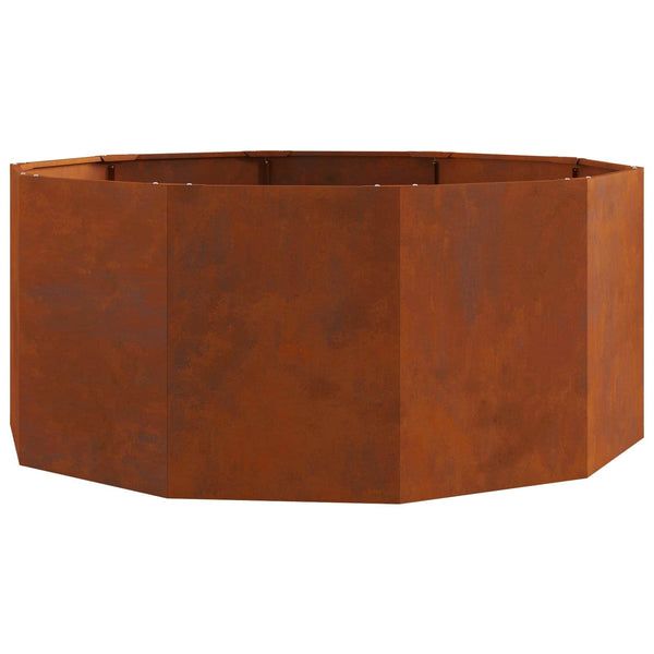 Jardinière vidaXL Rouille 120 x 120 x 50 cm en acier patinable