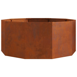 Jardinière vidaXL Rouille 120 x 120 x 50 cm en acier patinable