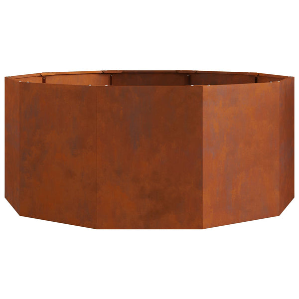 Jardinière vidaXL Rouille 120 x 120 x 50 cm en acier patinable