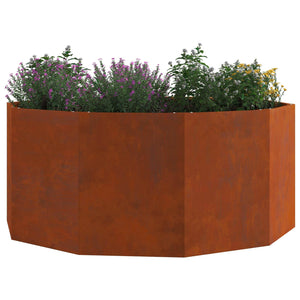 Jardinière vidaXL Rouille 120 x 120 x 50 cm en acier patinable