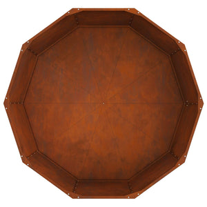 Jardinière vidaXL Rouille 120 x 120 x 50 cm en acier patinable