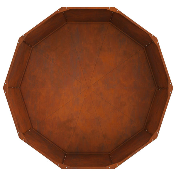 Jardinière vidaXL Rouille 120 x 120 x 50 cm en acier patinable
