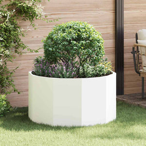 vidaXL Jardinière blanc 90 x 90 x 50 cm Acier