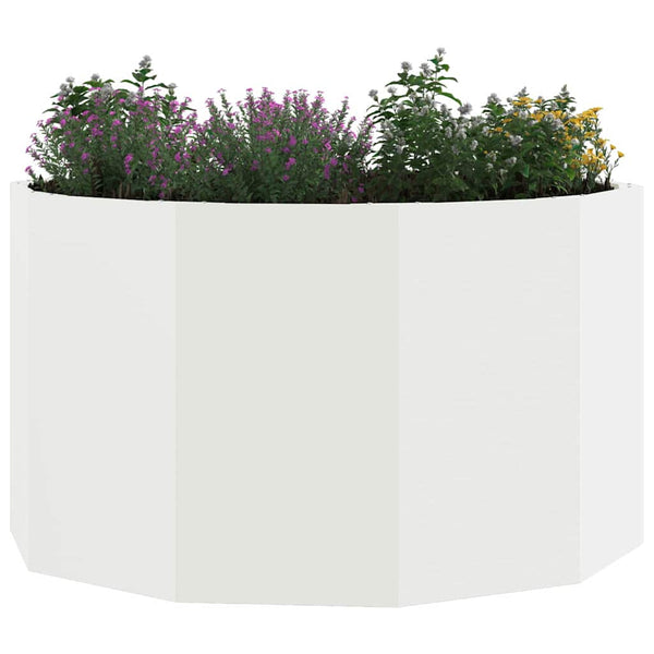 vidaXL Jardinière blanc 90 x 90 x 50 cm Acier