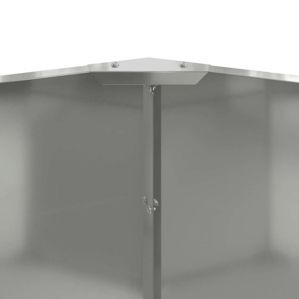 Silberner Pflanzkübel 90x90x50cm aus Stahl