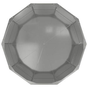 Silberner Pflanzkübel 90x90x50cm aus Stahl