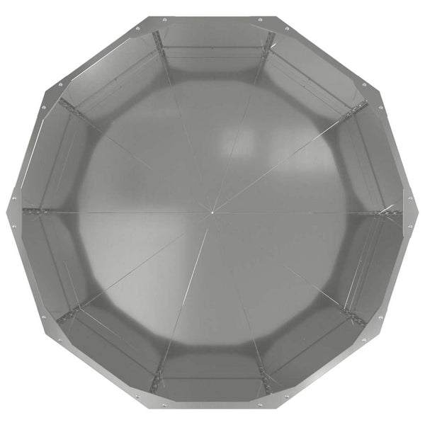 Silberner Pflanzkübel 90x90x50cm aus Stahl
