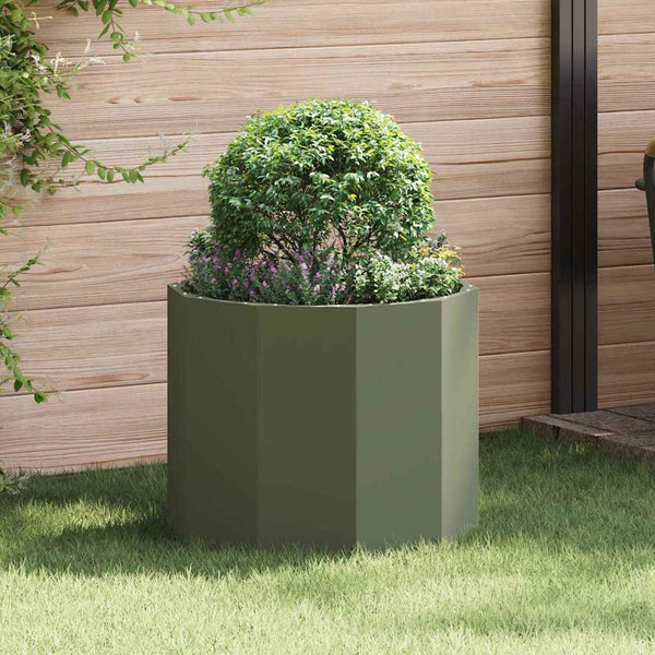 Pflanzkübel Stahl Olive Grün 60x60x50cm