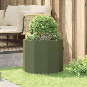 Pflanzkübel Stahl Olive Grün 60x60x50cm