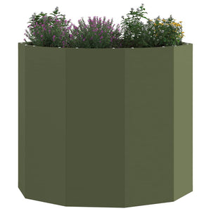 Pflanzkübel Stahl Olive Grün 60x60x50cm