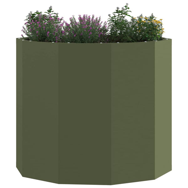 Pflanzkübel Stahl Olive Grün 60x60x50cm