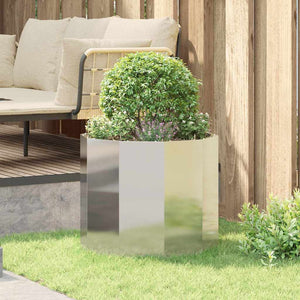 Edelstahl Pflanzkübel Silber 60x60x50cm