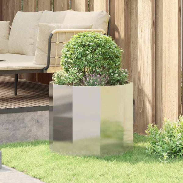Edelstahl Pflanzkübel Silber 60x60x50cm