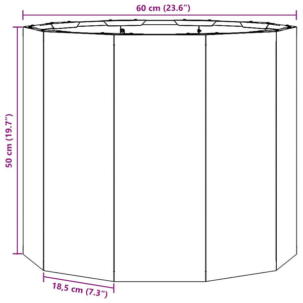 Edelstahl Pflanzkübel Silber 60x60x50cm