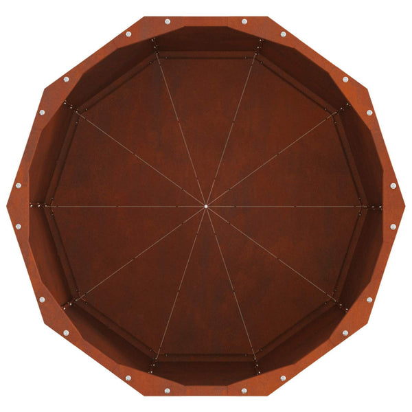 Rostiger Pflanzkübel 60x60x50cm