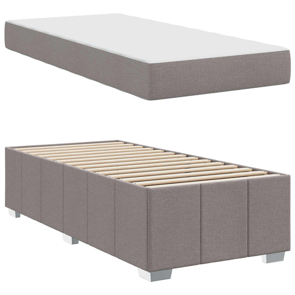 Bettrahmen mit Matratze Taupe 80x200 cm