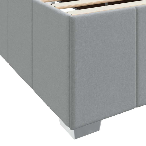Bettrahmen mit Matratze Hellgrau 100x200 cm