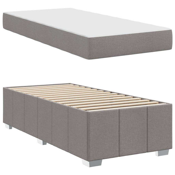 Bettrahmen mit Matratze Taupe 100x200 cm
