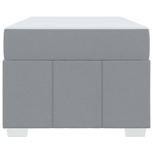 vidaXL Cadre de lit avec matelas Gris clair 120 x 190 cm Tissu