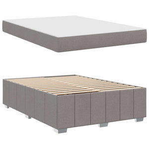 vidaXL Cadre de lit avec matelas Taupe 160 x 200 cm Tissu