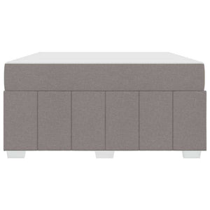 vidaXL Cadre de lit avec matelas Taupe 160 x 200 cm Tissu