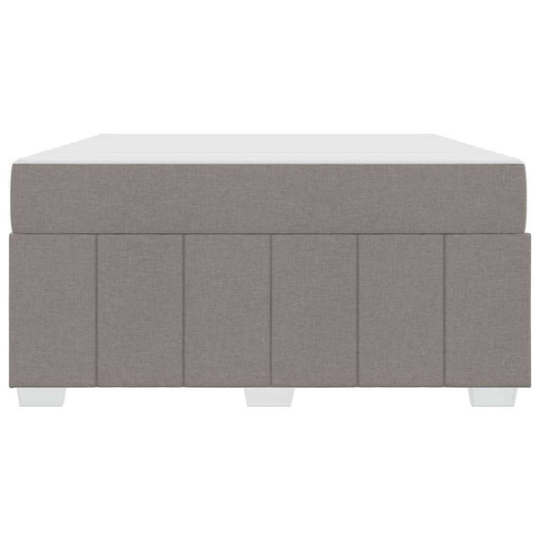 vidaXL Cadre de lit avec matelas Taupe 160 x 200 cm Tissu