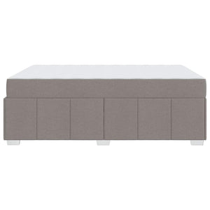 vidaXL Cadre de lit avec matelas Taupe 160 x 200 cm Tissu