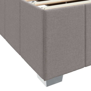 vidaXL Cadre de lit avec matelas Taupe 180 x 200 cm Tissu