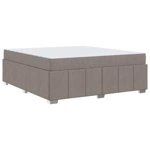 vidaXL Cadre de lit avec matelas Taupe 180 x 200 cm Tissu