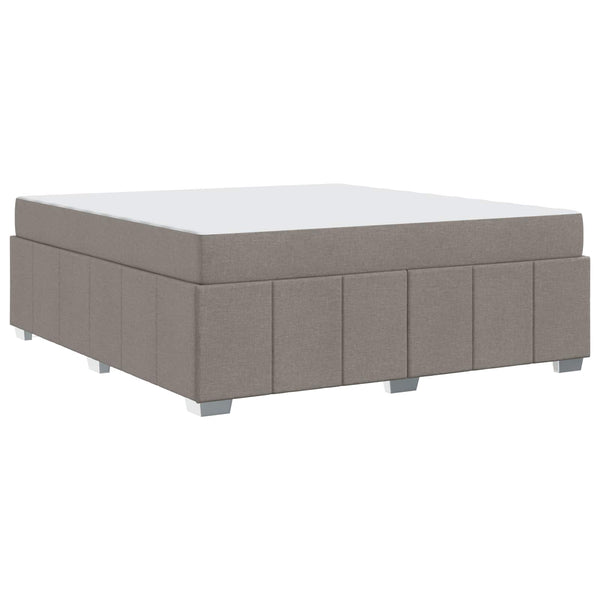 vidaXL Cadre de lit avec matelas Taupe 180 x 200 cm Tissu
