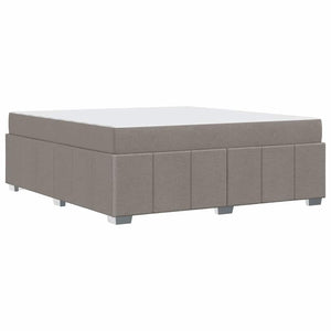 vidaXL Cadre de lit avec matelas Taupe 180 x 200 cm Tissu