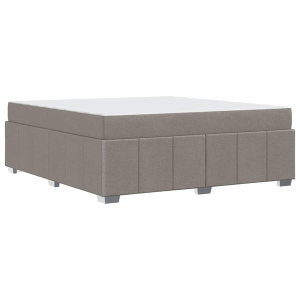 vidaXL Cadre de lit avec matelas Taupe 180 x 200 cm Tissu