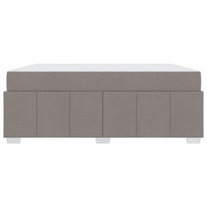 vidaXL Cadre de lit avec matelas Taupe 180 x 200 cm Tissu