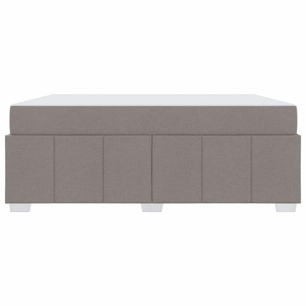 vidaXL Cadre de lit avec matelas Taupe 180 x 200 cm Tissu
