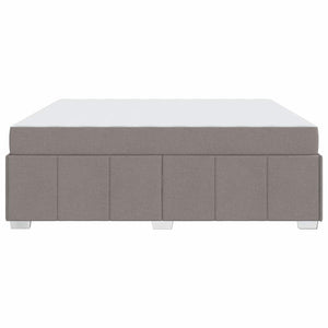 vidaXL Cadre de lit avec matelas Taupe 180 x 200 cm Tissu