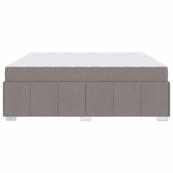 vidaXL Cadre de lit avec matelas Taupe 180 x 200 cm Tissu