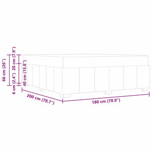 vidaXL Cadre de lit avec matelas Taupe 180 x 200 cm Tissu